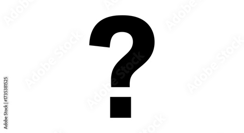 Vector art of black question mark symbol