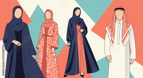 Middle Eastern Traditional Attire: Abayas & Thobe