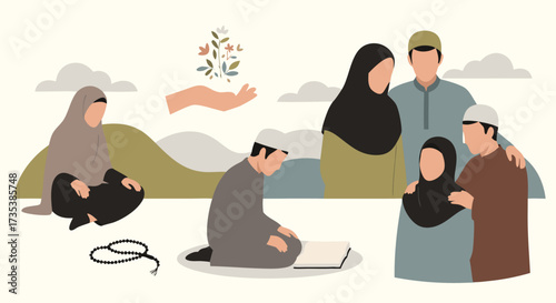 Muslim Spirituality & Family Life Illustration