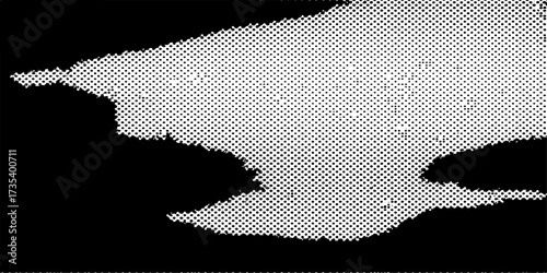 silhouette of a polar bear swimming in the sea with abstract world map pattern