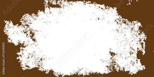 Abstract grunge background with black ink splat and textured brown surface