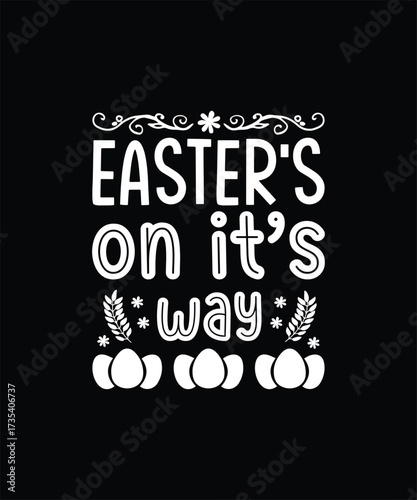 Easter on its way with decorative elements and eggs