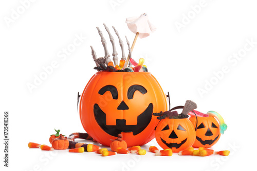 Cauldrons in shape of pumpk...