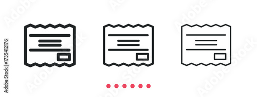 Legal document icon. Thin line icon vector