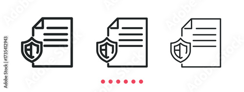 Protection icon. Thin line icon vector