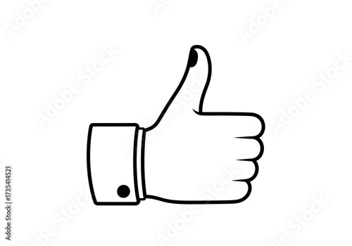 Hand gesture a thumbs up, conveying approval, agreement, or a positive sentiment