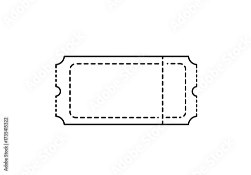 Blank ticket, perfect for adding your own text, event, or message, a versatile design element