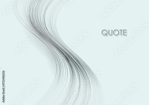 Monochrome flowing linear waves abstract futuristic tech background. Vector digital art minimal design