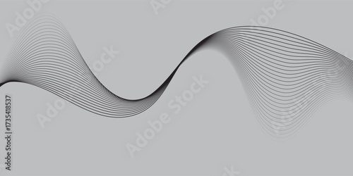 Abstract vector background with black wavy lines. EPS10