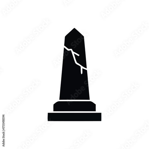 Tombstone Icon - Spooky Halloween Gravestone Vector Design