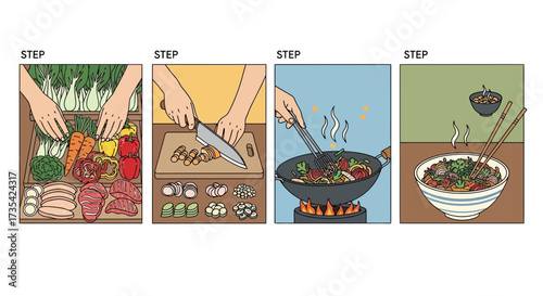 A step by step guide to cooking a healthy meal.