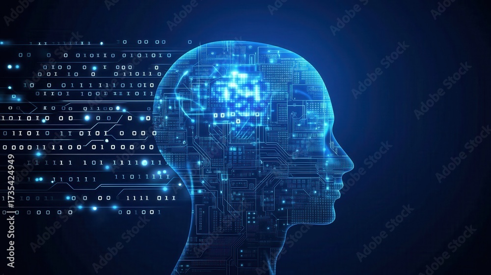 Obraz premium AI Brain Digital Concept