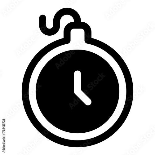 Clock bomb icon for deadline and urgency