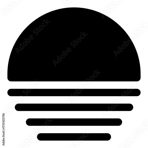 Sunset icon for Evening and relaxation