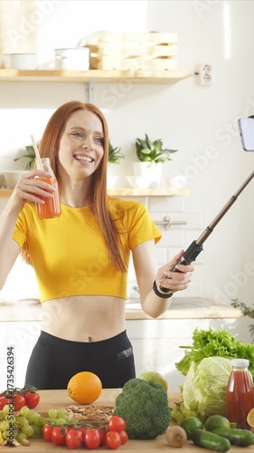 Captured a vibrant Healthy Lifestyle Selfie showcasing Fresh Produce in my kitchen space