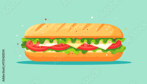 A delicious sandwich with fresh ingredients.