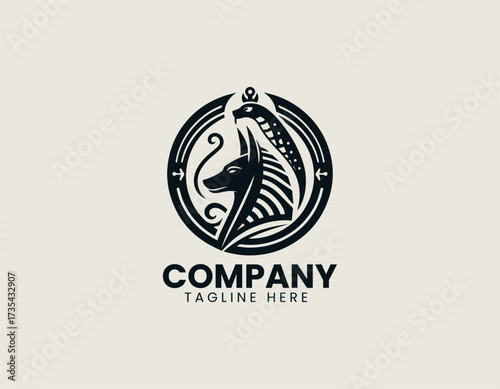 Anubis Cobra vector logo illustration