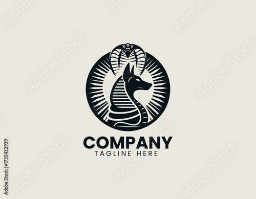 Anubis Cobra vector logo illustration
