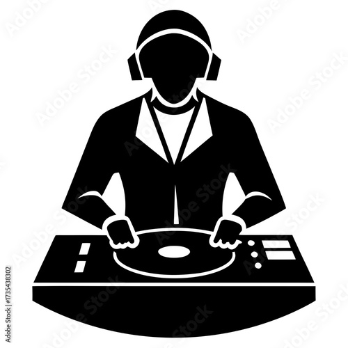 DJ with Headphones Illustration