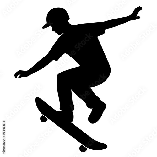 Skateboarder Silhouette Illustration