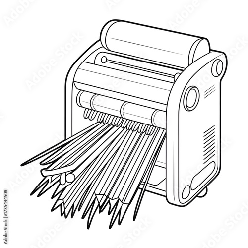 A shredder illustration vector style coloring book