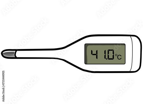 Simple and realistic thermometer illustration