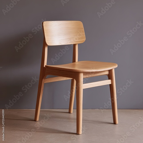 Wallpaper Mural Light-toned wooden chair, simple design Torontodigital.ca