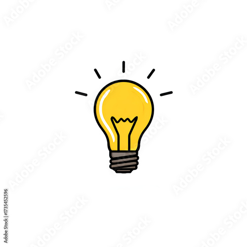 Light bulb icon isolated creative idea design innovation startup illustration business and inspiration visuals