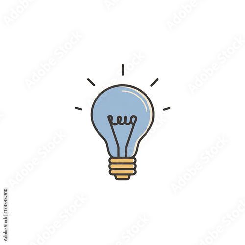 Light bulb icon isolated creative idea design innovation startup illustration business and inspiration visuals