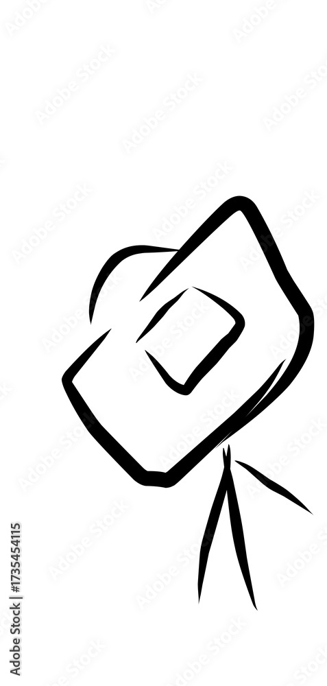 Fototapeta premium A minimalist vector illustration of a camera.