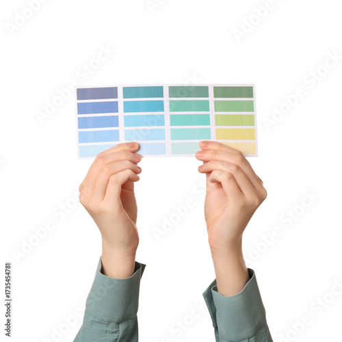 Female hands with color pal...