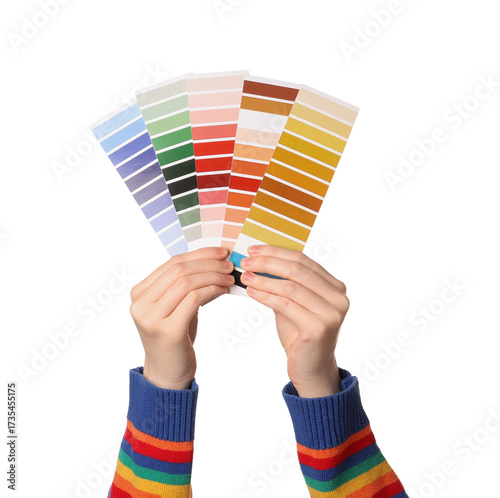 Female hands with color pal...