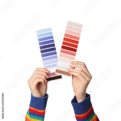 Female hands with color pal...