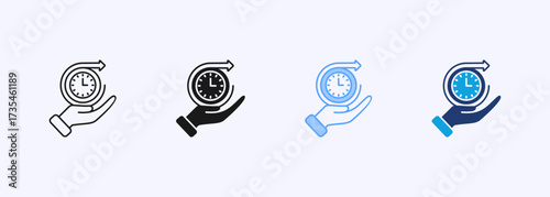 Long Term Icon Set Multiple Style Collection