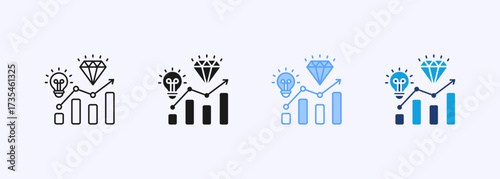 Business Value Icon Set Multiple Style Collection