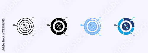 Dividends Icon Set Multiple Style Collection
