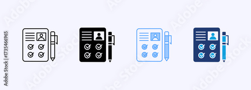 Evaluation Icon Set Multiple Style Collection