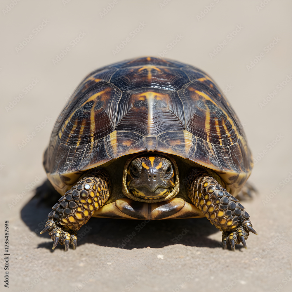 Obraz premium Isolated Full Body Ornate Box Turtle