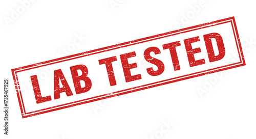 Official lab tested stamp graphic for quality assurance and certification red stamp seal official approval document badge seal isolated on white background