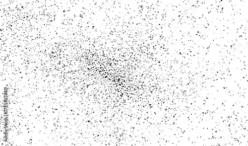  Dirty or dust film grain speck grit grunge overlay on Speckle grain dot white paper noise texture with distress effect vector illustration pattern background.