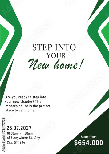 Minimal Poster Brochure Flyer design Layout background vector template A4
