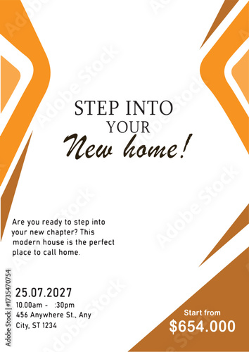 Minimal Poster Brochure Flyer design Layout background vector template A4