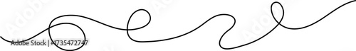 Wavy curvy long squiggles line,