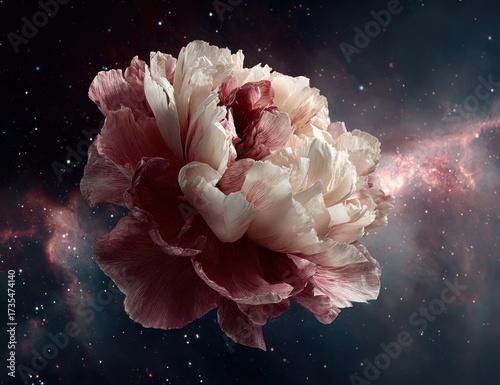 Exquisite peony in a celestial backdrop.