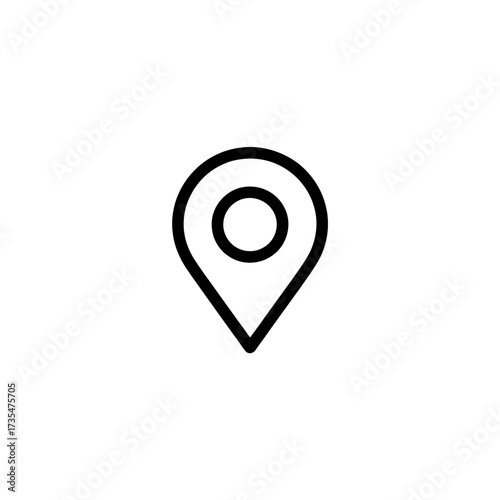 Free Download Minimalist location icon design for navigation and mapping applications in black and white style - GFXLoad