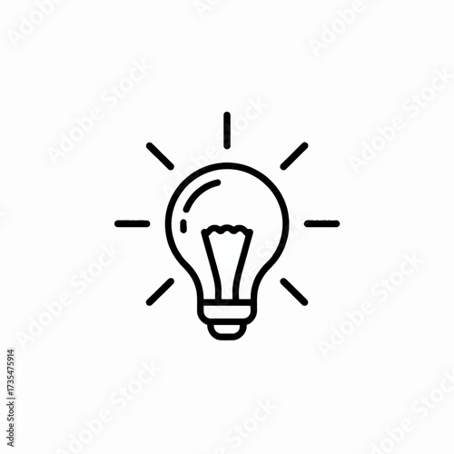 Creative light bulb icon representing innovation and new ideas concept design illustration
