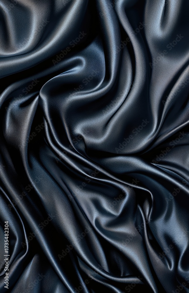 Obraz premium Deep dark fabric drapes in flowing folds