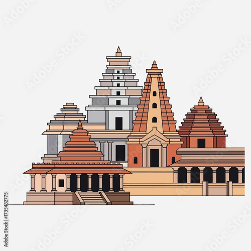 Architectural marvel of ancient Indian temples showcasing cultural heritage and craftsmanship