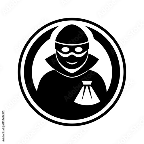 thief gradient icon vector art illustration