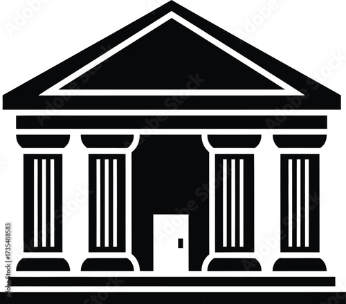 Classic architecture building with columns and pediment